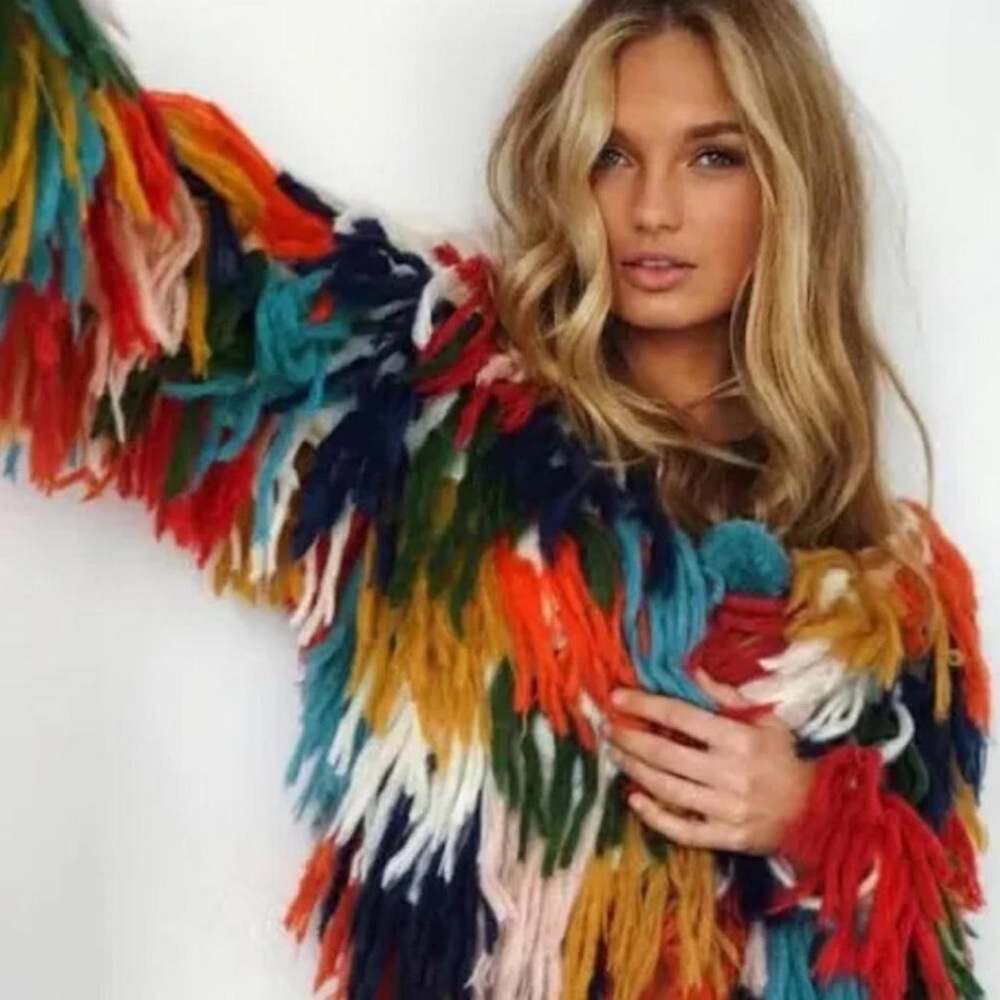 Multicolor Fringe Jacket